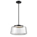 DVI Canada - LED Pendant - Lunenberg Cct - Ebony w/Hammered Clear Glass- Union Lighting Luminaires Decor