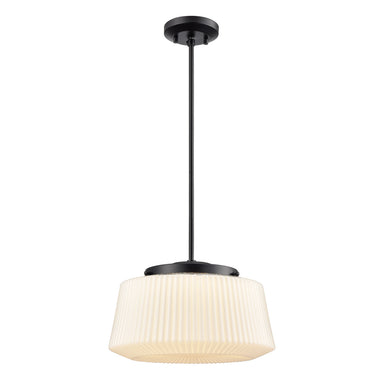 DVI Canada - LED Pendant - Lunenberg Cct - Ebony w/Ribbed Opal Glass- Union Lighting Luminaires Decor