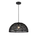 DVI Canada - One Light Pendant - Lac Du Bonnet - Black And Black Yarn- Union Lighting Luminaires Decor