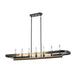 DVI Canada - Seven Light Linear Pendant - Aletheia Hybrid Cct - Brass And Graphite- Union Lighting Luminaires Decor