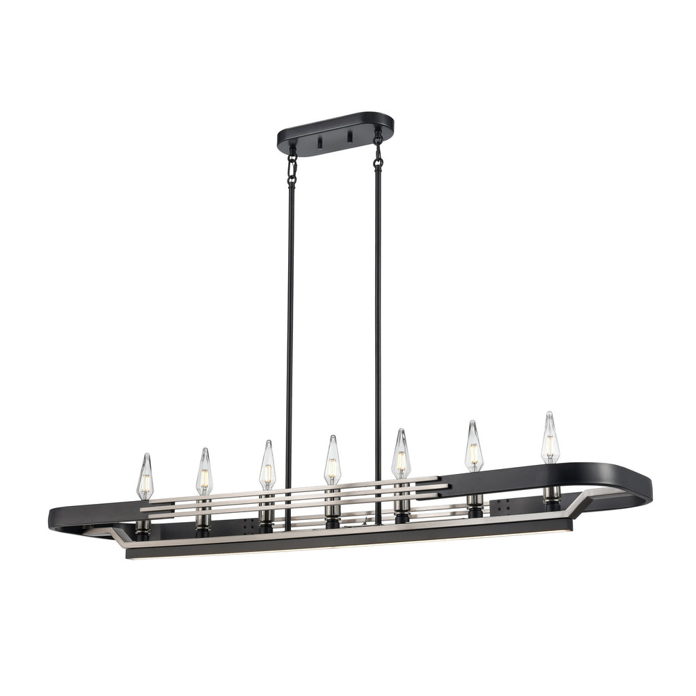 DVI Canada - Seven Light Linear Pendant - Aletheia Hybrid Cct - Satin Nickel And Graphite- Union Lighting Luminaires Decor