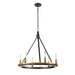 DVI Canada - Six Light Chandelier - Aletheia Hybrid Cct - Brass And Graphite- Union Lighting Luminaires Decor