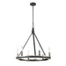 DVI Canada - Six Light Chandelier - Aletheia Hybrid Cct - Satin Nickel And Graphite- Union Lighting Luminaires Decor