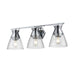 DVI Canada - Three Light Vanity - Sunnybrook - Chrome w/Crackle Glass- Union Lighting Luminaires Decor