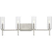 Progress Canada - Four Light Bath Vanity - Elara - Brushed Nickel- Union Lighting Luminaires Decor