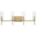 Progress Canada - Four Light Bath Vanity - Elara - Vintage Brass- Union Lighting Luminaires Decor