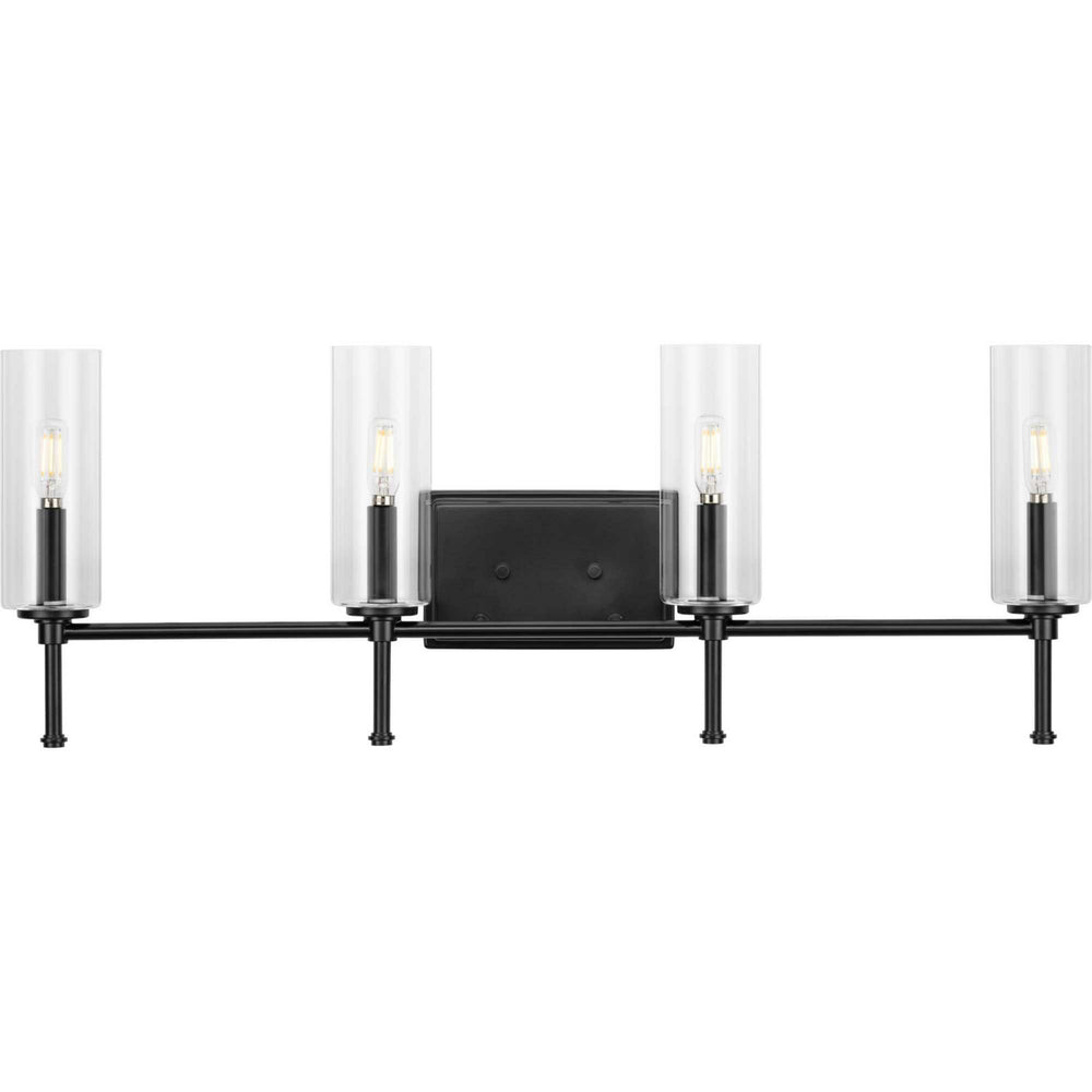 Progress Canada - Four Light Bath Vanity - Elara - Matte Black- Union Lighting Luminaires Decor