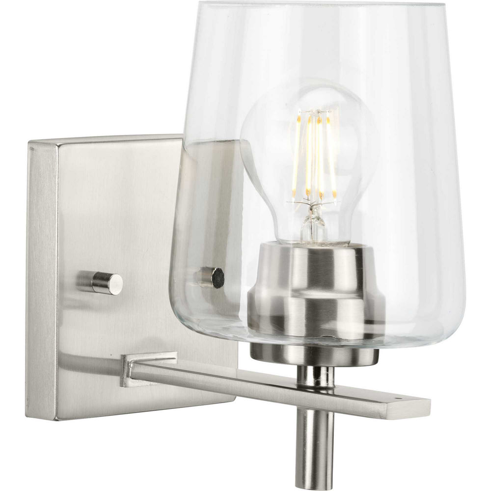 Progress Canada - One Light Bath Vanity - Calais - Brushed Nickel- Union Lighting Luminaires Decor