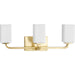 Progress Canada - Three Light Bath Vanity - Cowan - Satin Brass- Union Lighting Luminaires Decor