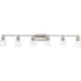 Progress Canada - Six Light Bath Vanity - Adley - Brushed Nickel- Union Lighting Luminaires Decor