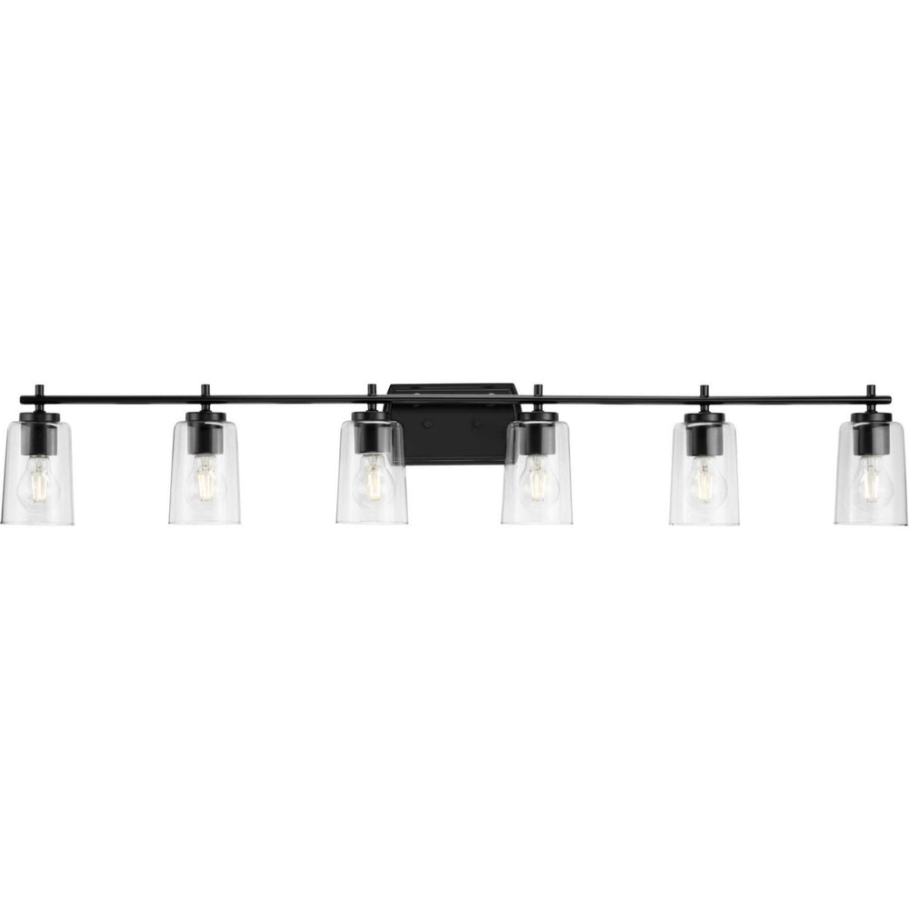 Progress Canada - Six Light Bath Vanity - Adley - Black- Union Lighting Luminaires Decor
