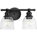Progress Canada - Two Light Bath Vanity - Ambrose - Matte Black- Union Lighting Luminaires Decor