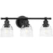 Progress Canada - Three Light Bath Vanity - Ambrose - Matte Black- Union Lighting Luminaires Decor