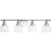 Progress Canada - Four Light Bath Vanity - Ambrose - Polished Chrome- Union Lighting Luminaires Decor