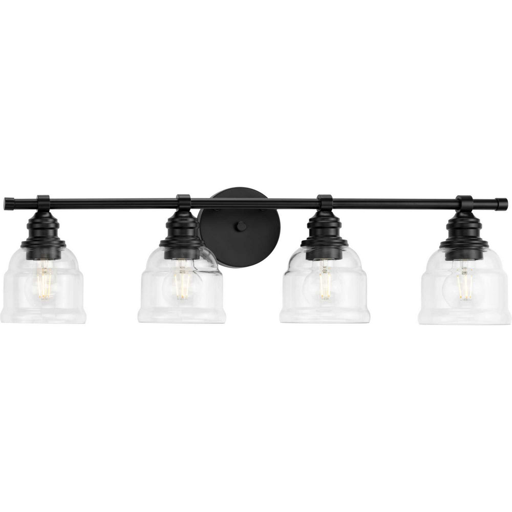 Progress Canada - Four Light Bath Vanity - Ambrose - Matte Black- Union Lighting Luminaires Decor