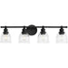 Progress Canada - Four Light Bath Vanity - Ambrose - Matte Black- Union Lighting Luminaires Decor