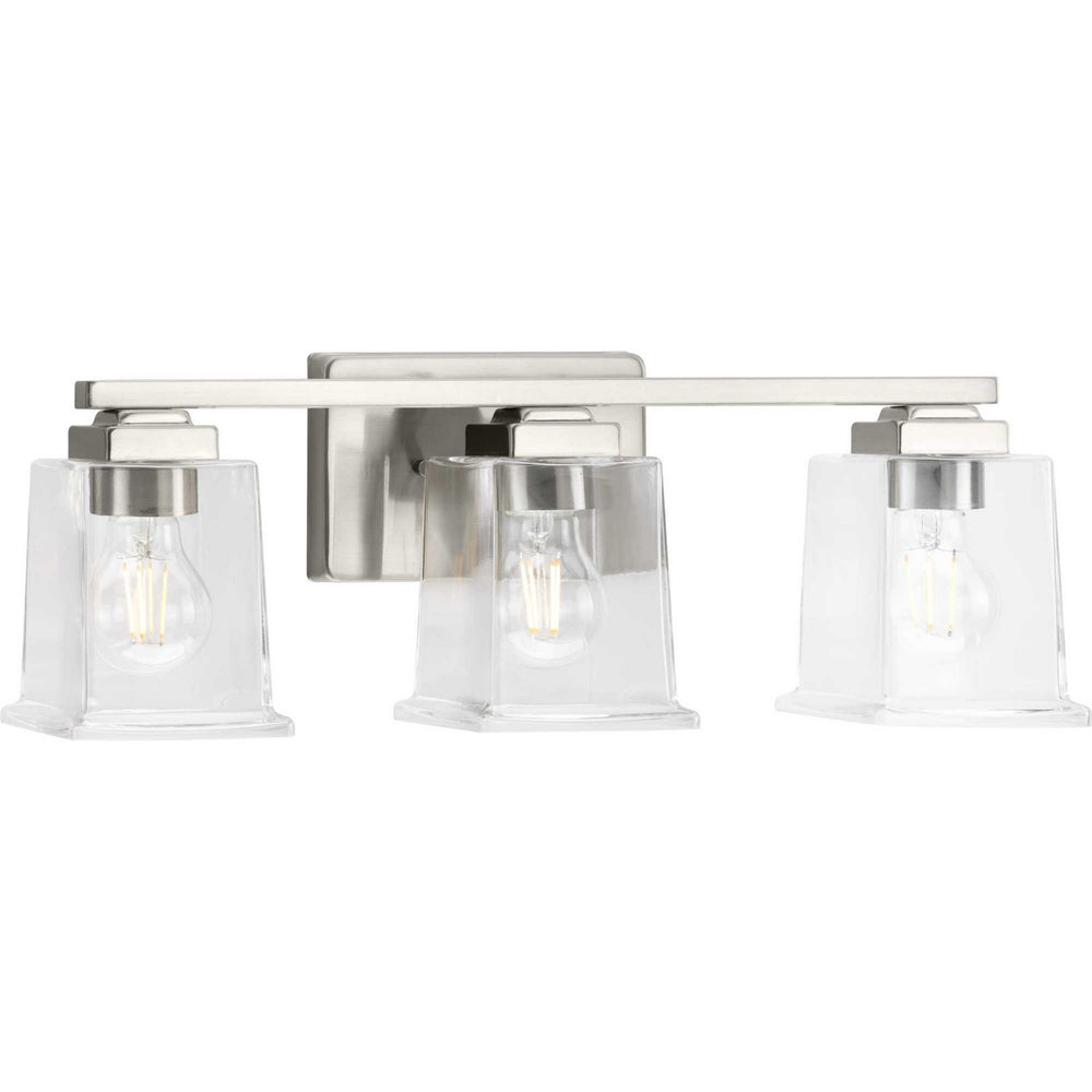 Progress Canada - Three Light Bath Vanity - Gilmour - Brushed Nickel- Union Lighting Luminaires Decor