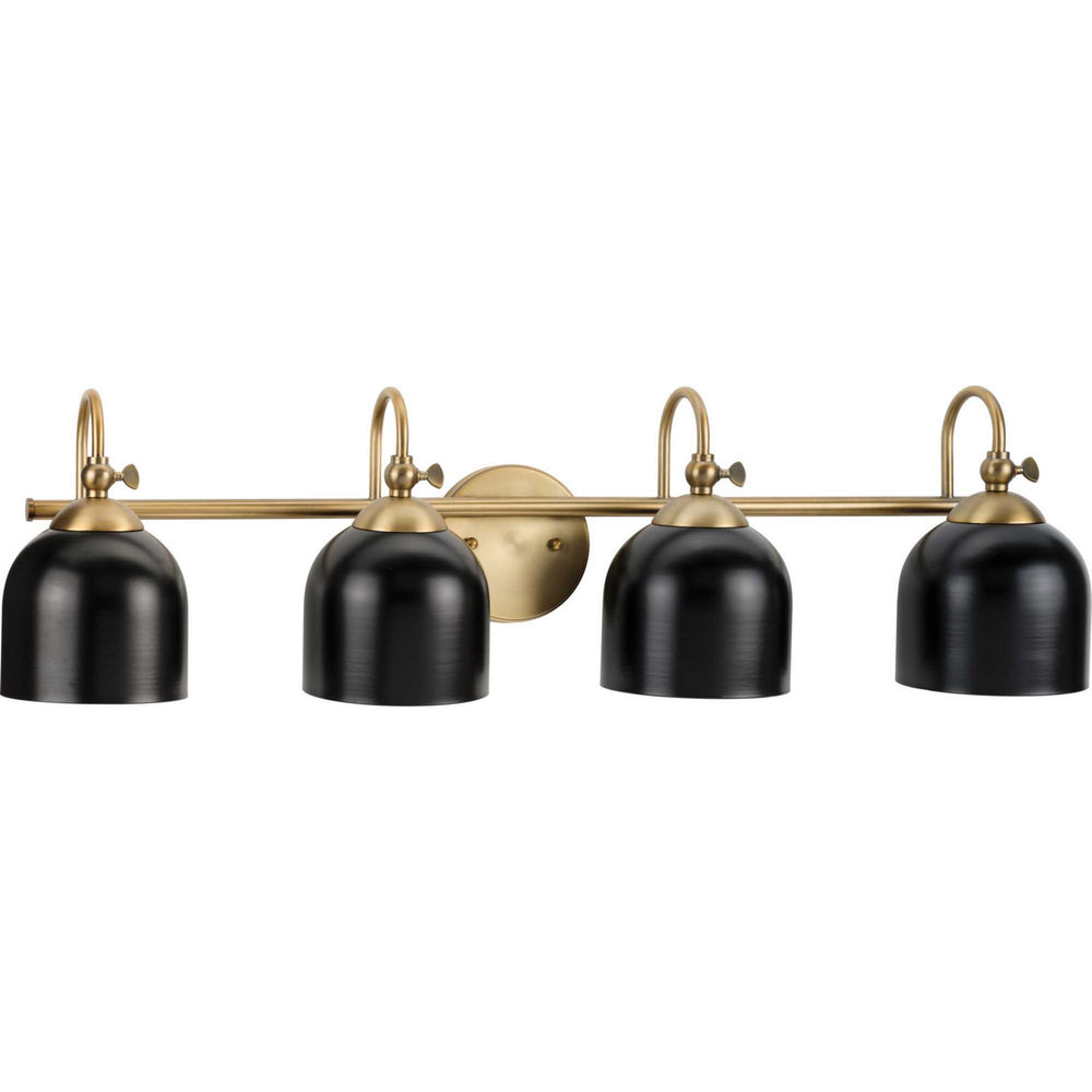 Progress Canada - Four Light Bath Vanity - Dalton - Vintage Brass- Union Lighting Luminaires Decor