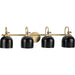 Progress Canada - Four Light Bath Vanity - Dalton - Vintage Brass- Union Lighting Luminaires Decor