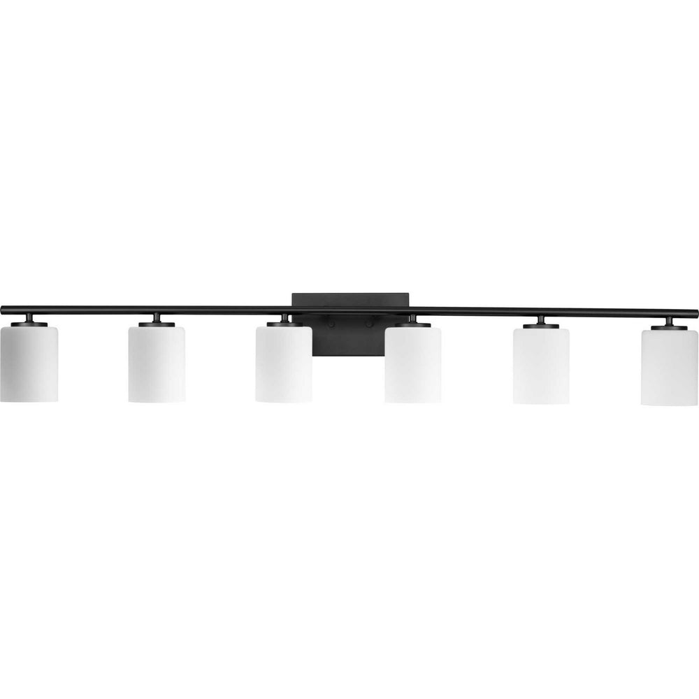 Progress Canada - Six Light Bath Vanity - Replay - Textured Black- Union Lighting Luminaires Decor