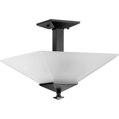 Progress Canada - Two Light Semi-Flush Mount - Clifton Heights - Matte Black- Union Lighting Luminaires Decor