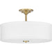 Progress Canada - Three Light Semi-Flush Mount - Inspire - Satin Brass- Union Lighting Luminaires Decor