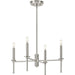 Progress Canada - Four Light Chandelier - Elara - Brushed Nickel- Union Lighting Luminaires Decor