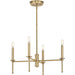 Progress Canada - Four Light Chandelier - Elara - Vintage Brass- Union Lighting Luminaires Decor