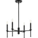 Progress Canada - Four Light Chandelier - Elara - Matte Black- Union Lighting Luminaires Decor