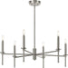 Progress Canada - Six Light Chandelier - Elara - Brushed Nickel- Union Lighting Luminaires Decor