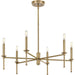 Progress Canada - Six Light Chandelier - Elara - Vintage Brass- Union Lighting Luminaires Decor