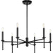 Progress Canada - Six Light Chandelier - Elara - Matte Black- Union Lighting Luminaires Decor