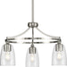 Progress Canada - Three Light Chandelier - Parkhurst - Brushed Nickel- Union Lighting Luminaires Decor
