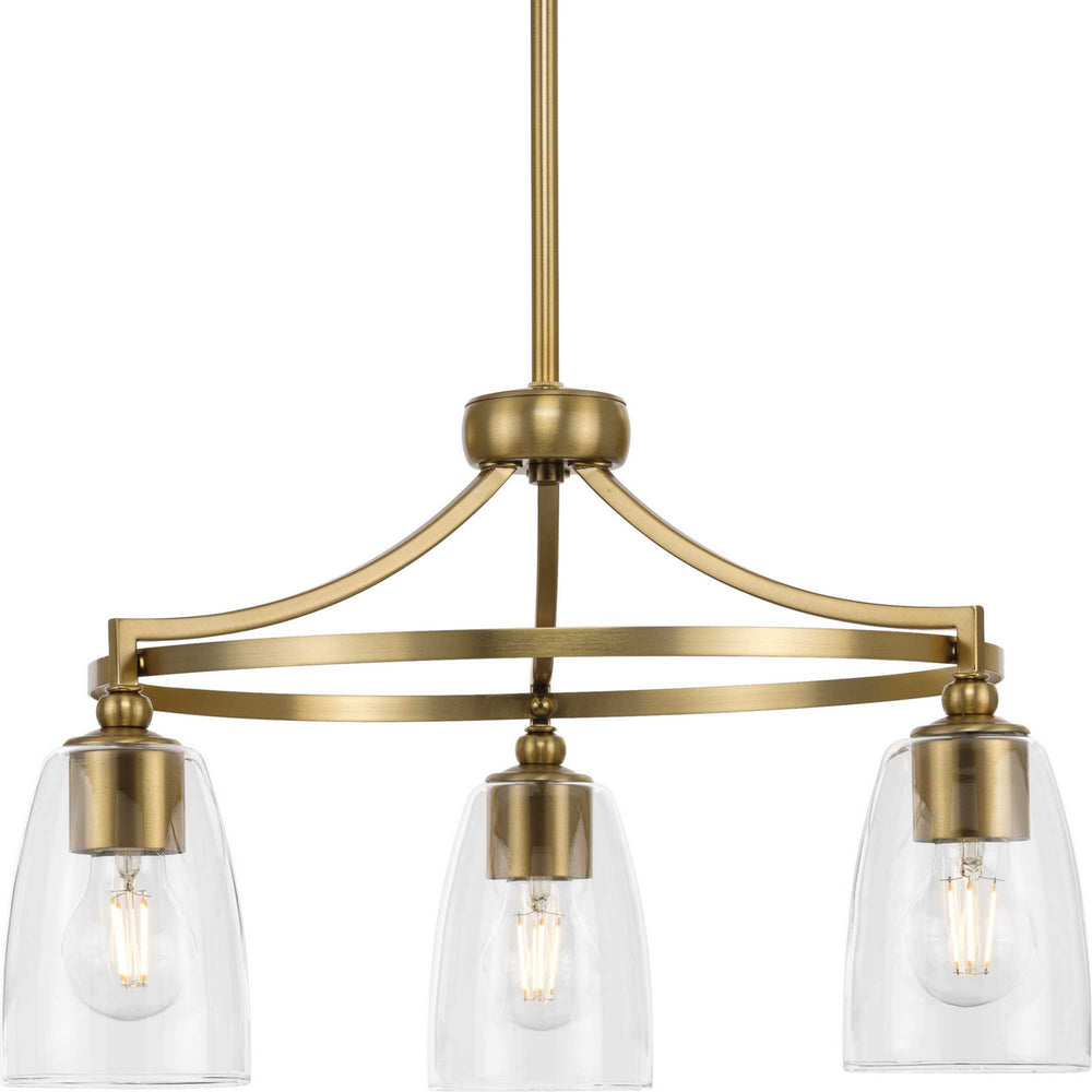 Progress Canada - Three Light Chandelier - Parkhurst - Brushed Bronze- Union Lighting Luminaires Decor