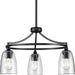 Progress Canada - Three Light Chandelier - Parkhurst - Matte Black- Union Lighting Luminaires Decor