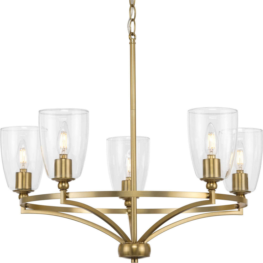 Progress Canada - Five Light Chandelier - Parkhurst - Brushed Bronze- Union Lighting Luminaires Decor