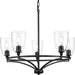 Progress Canada - Five Light Chandelier - Parkhurst - Matte Black- Union Lighting Luminaires Decor
