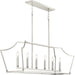 Progress Canada - Six Light Linear Island Chandelier - Parkhurst - Brushed Nickel- Union Lighting Luminaires Decor