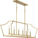 Progress Canada - Six Light Linear Island Chandelier - Parkhurst - Brushed Bronze- Union Lighting Luminaires Decor