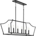 Progress Canada - Six Light Linear Island Chandelier - Parkhurst - Matte Black- Union Lighting Luminaires Decor