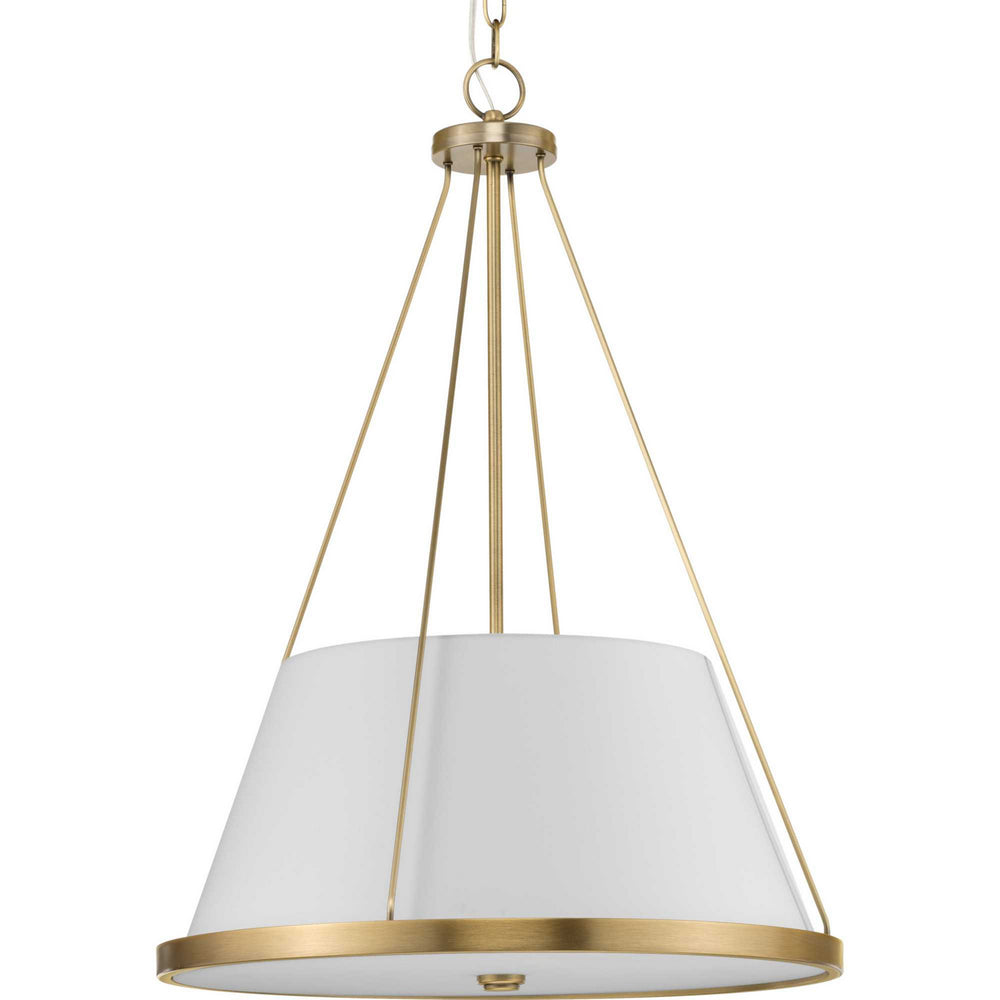 Progress Canada - Three Light Pendant - Saffert - Vintage Brass- Union Lighting Luminaires Decor
