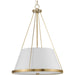 Progress Canada - Three Light Pendant - Saffert - Vintage Brass- Union Lighting Luminaires Decor