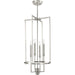 Progress Canada - Four Light Foyer Chandelier - Elara - Brushed Nickel- Union Lighting Luminaires Decor