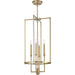 Progress Canada - Four Light Foyer Chandelier - Elara - Vintage Brass- Union Lighting Luminaires Decor