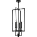 Progress Canada - Four Light Foyer Chandelier - Elara - Matte Black- Union Lighting Luminaires Decor
