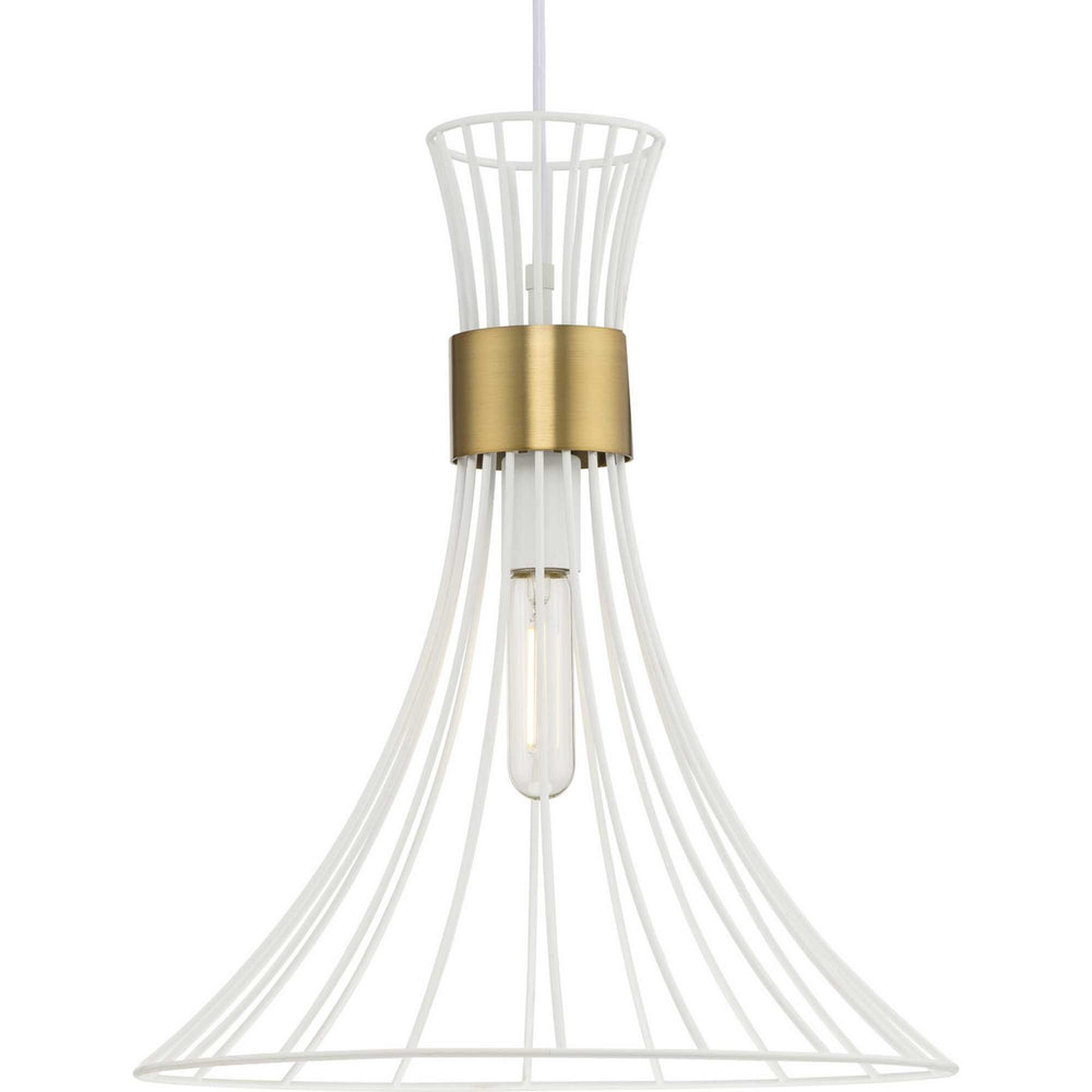 Progress Canada - One Light Pendant - Lorin - Satin White- Union Lighting Luminaires Decor