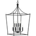 Progress Canada - Eight Light Foyer Chandelier - Parkhurst - Matte Black- Union Lighting Luminaires Decor