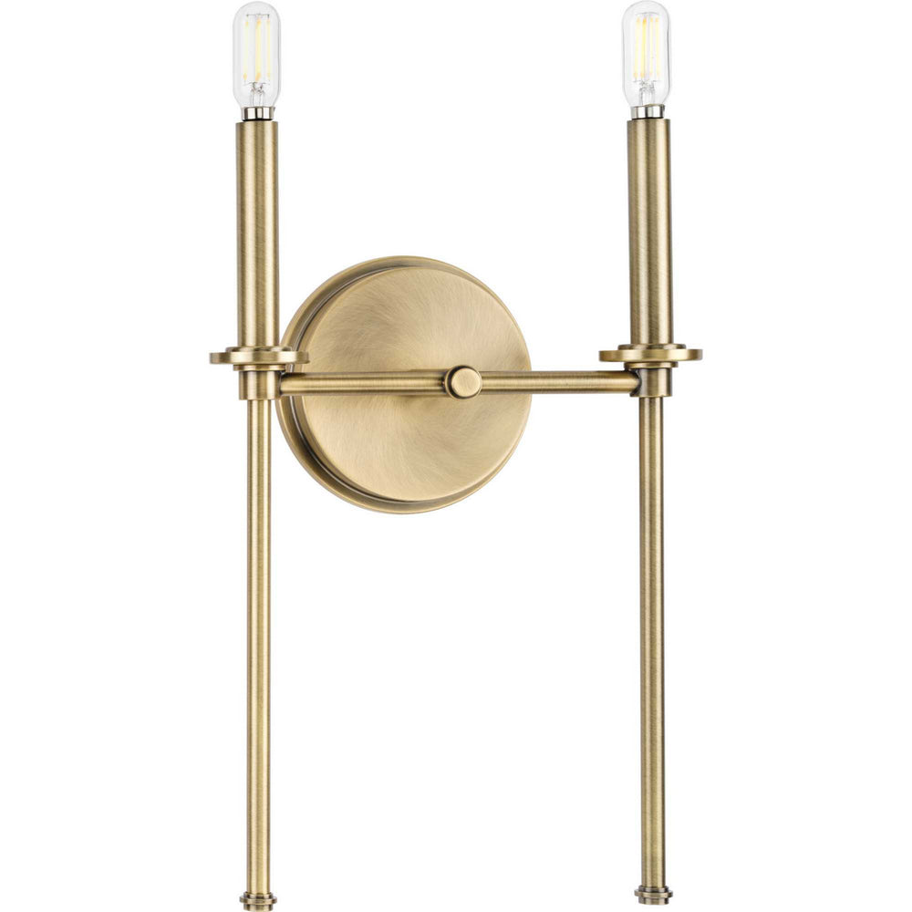 Progress Canada - Two Light Wall Bracket - Elara - Vintage Brass- Union Lighting Luminaires Decor