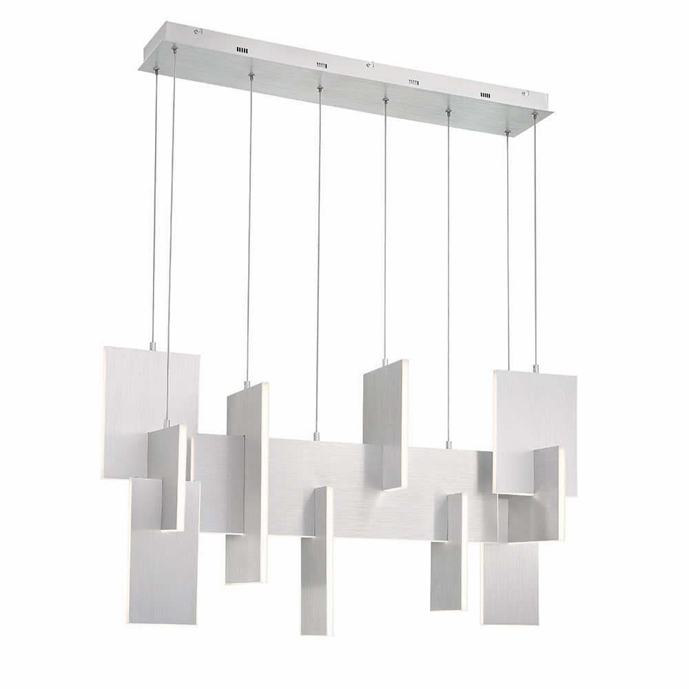 Eurofase Canada - COBURG-CHD-3LT-42IN-SL - COBURG - Silver- Union Lighting Luminaires Decor