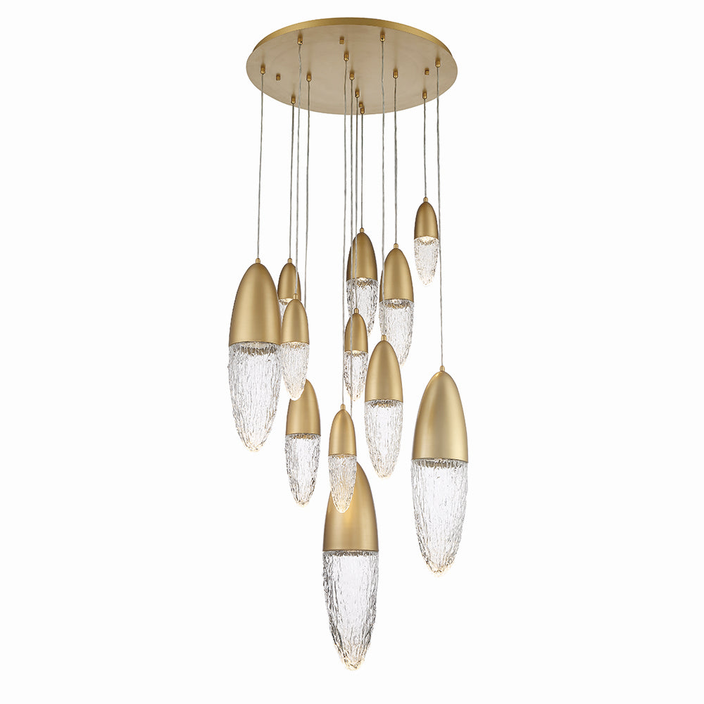 Eurofase Canada - 12 Light Chandelier - Ecrou - Gold- Union Lighting Luminaires Decor